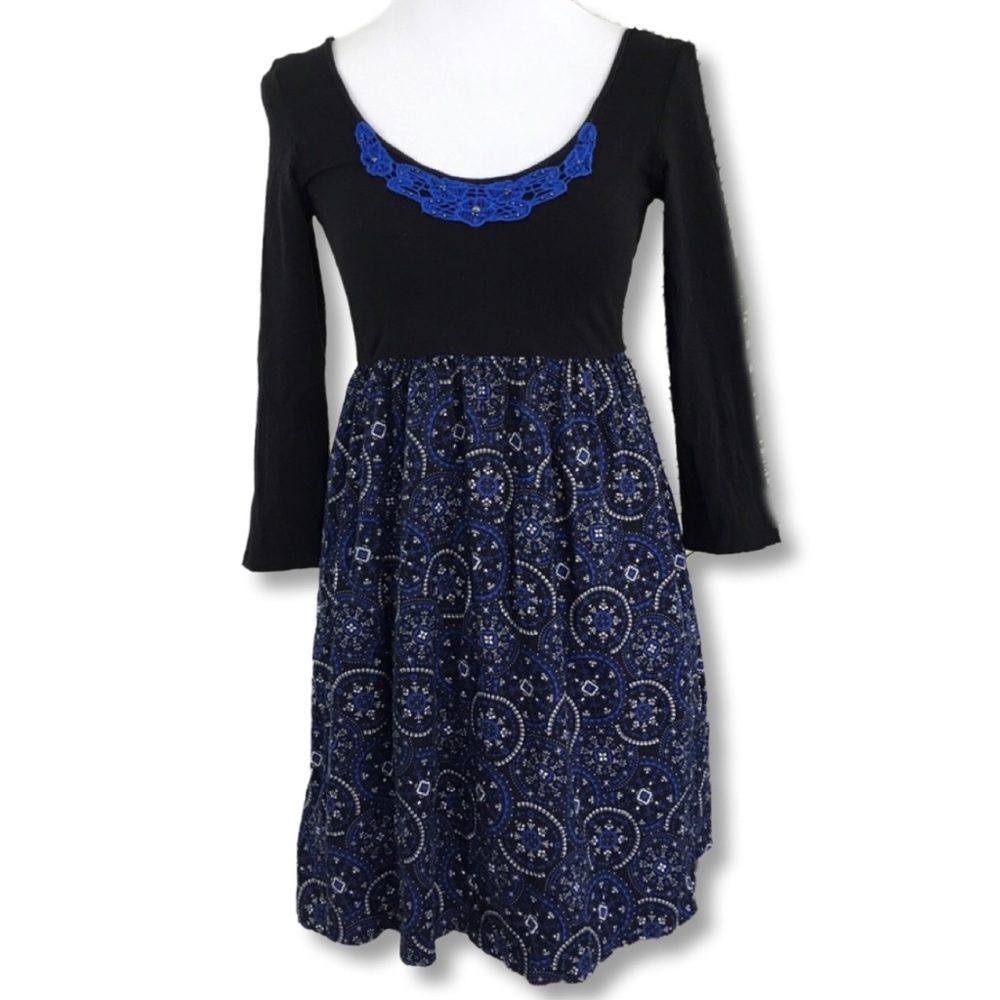 Free People Small 3/4 Sleeve Pocket Dress